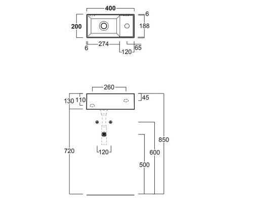 Раковина Simas Agile 40 R AG20 nero mattx1 Черная матовая