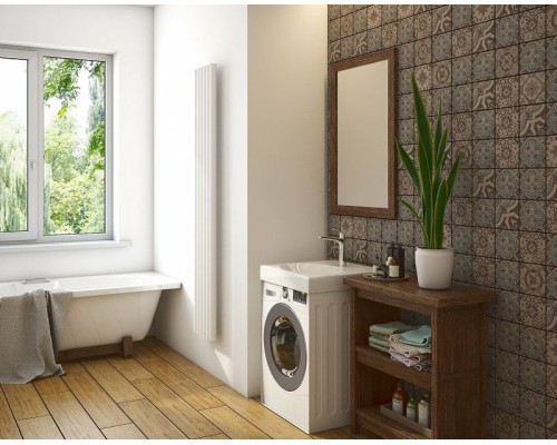 Раковина Эстет Lea 60 ФР-00001624 на стиральную машину Белая