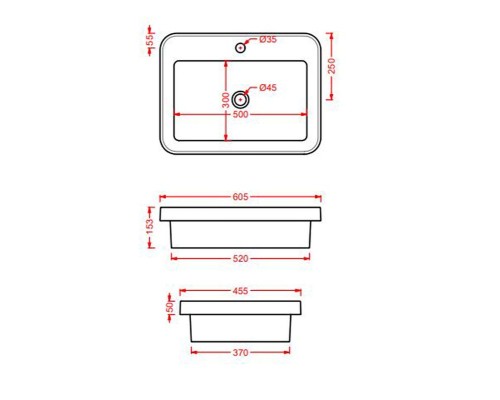 Раковина Artceram Fuori 60 TFL034 37 00 Denim