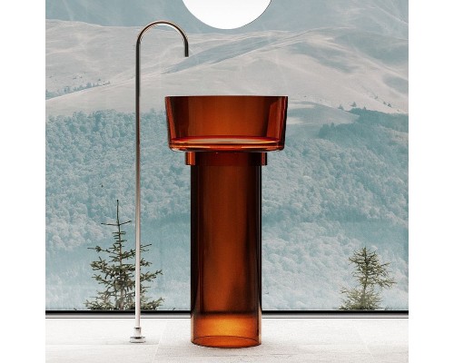 Раковина Abber Kristall 45 AT2702Opal-H Коричневая