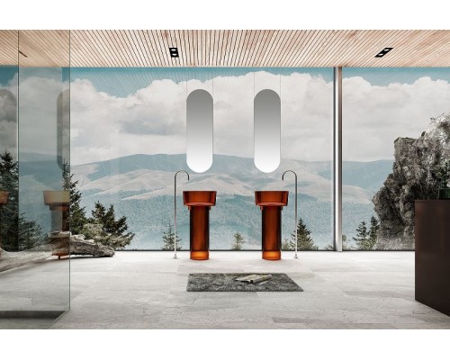 Раковина Abber Kristall 45 AT2702Opal-H Коричневая