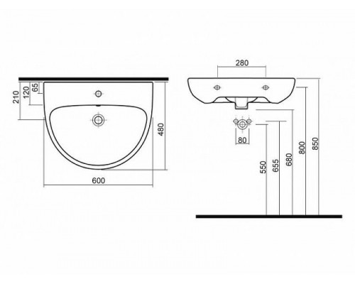 Раковина Kolo Nova Pro 60 M31160000 Белая