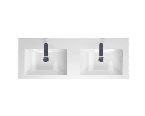 Раковина Marka One Duo 120 Polytitan У99050 двойная Белая