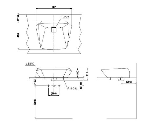 Раковина-чаша Toto Jewelhex 60 LW681B#W Белая