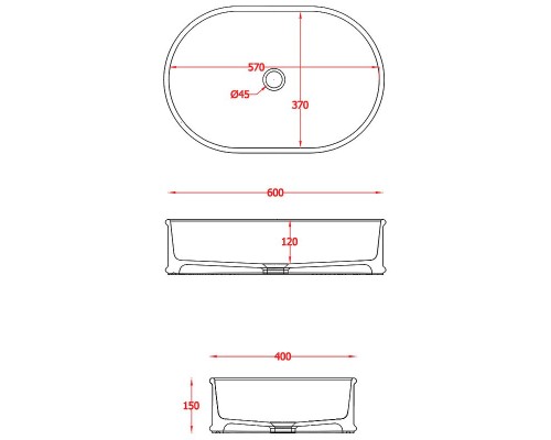 Раковина-чаша Artceram Atelier 60 ATL002 40 00 Tortora