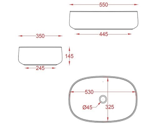 Раковина-чаша Artceram Cognac 55 COL003 39 00 Cocoa