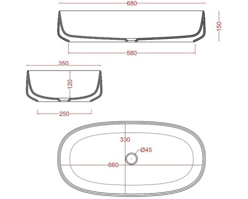 Раковина-чаша Artceram Cognac 68 COL005 41 00 Matera