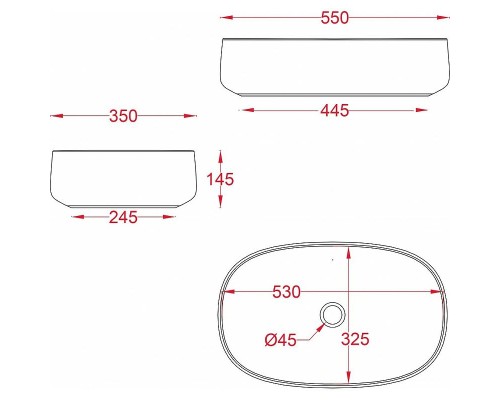 Раковина-чаша Artceram Cognac 55 COL008 01 00 Белая