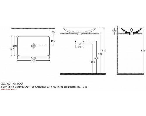 Раковина-чаша Allen Brau Fantasy 60 4.11016.20 Белая