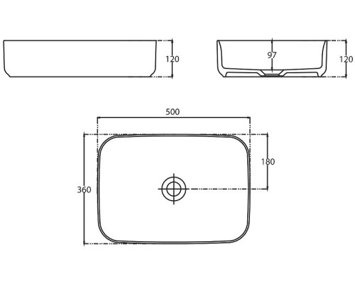 Раковина-чаша Allen Brau Fantasy 50 4.11021.31 Черная матовая