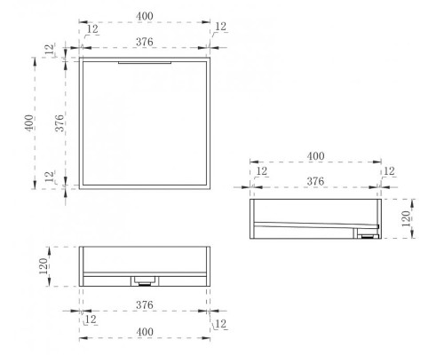 Раковина-чаша Abber Blitz 40 AS2502GB Белый мрамор