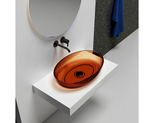 Раковина-чаша Abber Kristall 60 AT2801Opal Коричневая