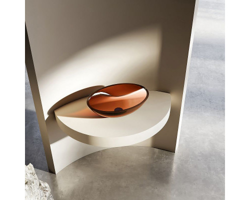 Раковина-чаша Abber Kristall 50 AT2802Opal Коричневая