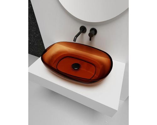 Раковина-чаша Abber Kristall 60 AT2805Opal Коричневая