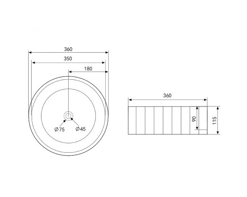 Раковина-чаша Abber Bequem 36 AC2111 Белая
