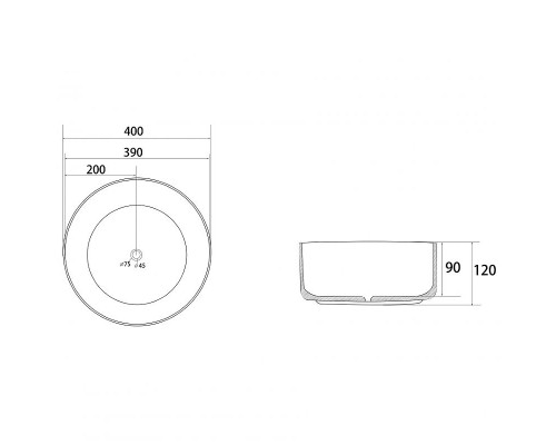 Раковина-чаша Abber Bequem 40 AC2109MP Розовая матовая