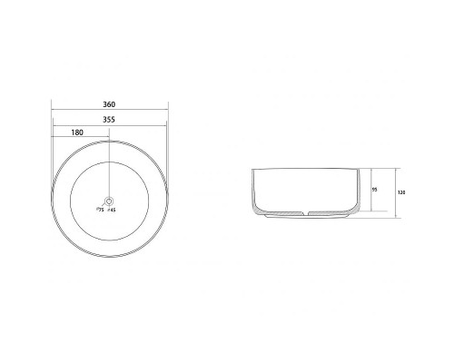 Раковина-чаша Abber Bequem 36 AC2108 Белая