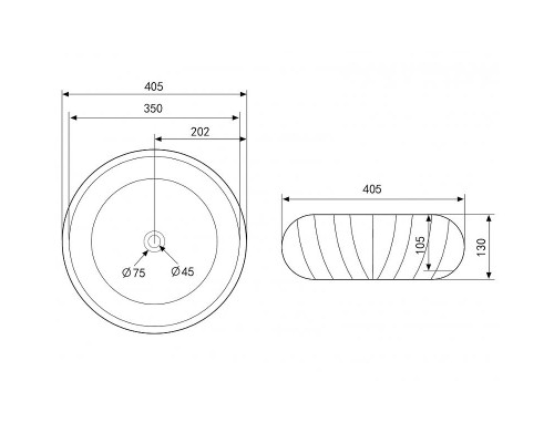 Раковина-чаша Abber Bequem 40 AC2115 Белая