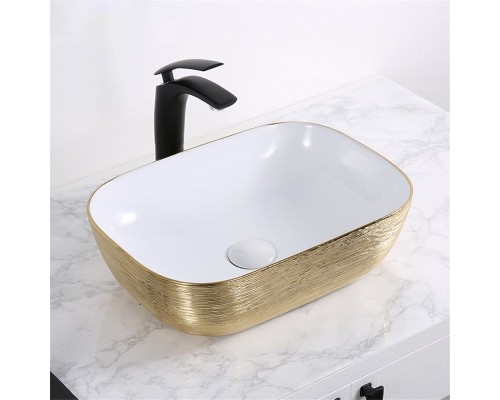 Раковина-чаша Mira 46 MR-4632LWY Белая Золото