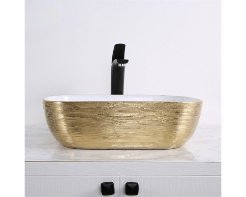 Раковина-чаша Mira 46 MR-4632LWY Белая Золото