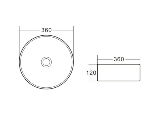 Раковина-чаша BelBagno 36 BB1357 Белая