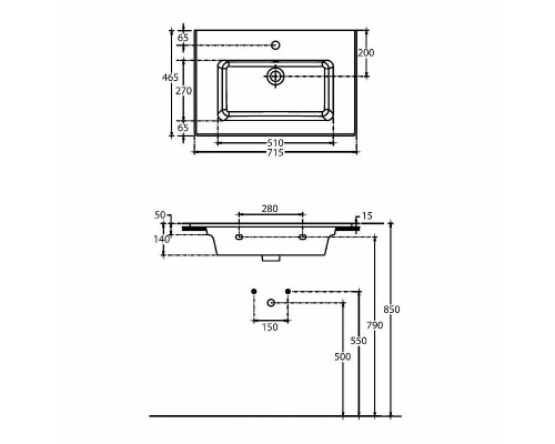 Раковина Allen Brau Fantasy 72 4.11024.20 Белая