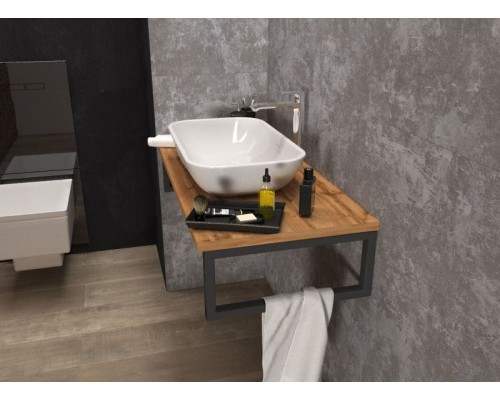 Столешница под раковину 1MarKa Grunge Loft 80 У85830 подвесная Дуб вотан