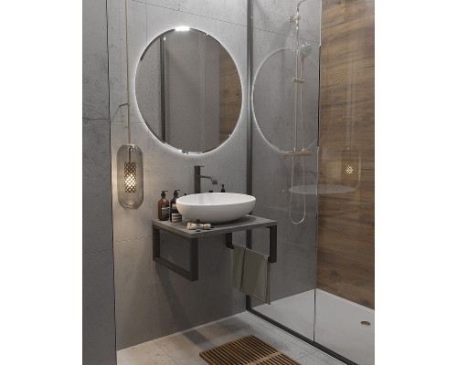 Столешница под раковину 1MarKa Grunge Loft 60 Ц0000001585 Бетон темно-серый