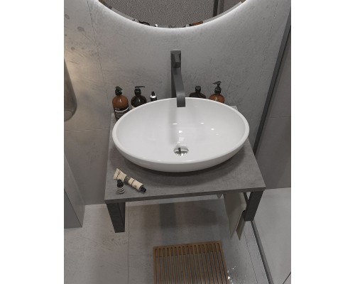 Столешница под раковину 1MarKa Grunge Loft 60 Ц0000001585 Бетон темно-серый