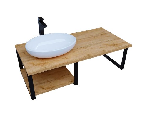 Столешница под раковину 1MarKa Grunge Loft 120 Ц0000004100 над стиральной машиной Дуб вотан