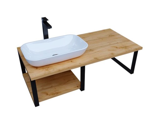 Столешница под раковину 1MarKa Grunge Loft 120 Ц0000004100 над стиральной машиной Дуб вотан