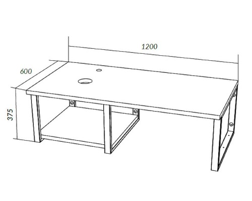 Столешница под раковину 1MarKa Grunge Loft 120 Ц0000004100 над стиральной машиной Дуб вотан
