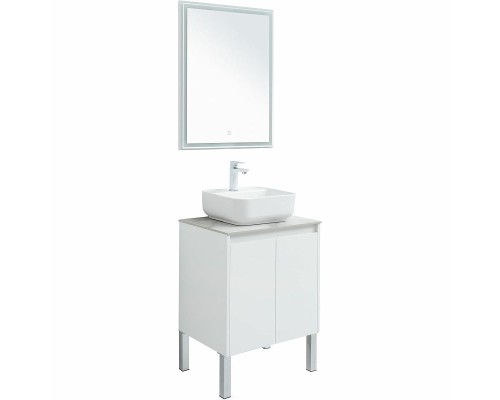 Столешница под раковину Aquanet Nova Lite 60 257607 Белый мрамор