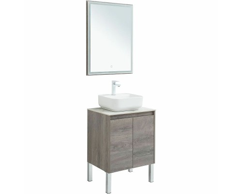 Столешница под раковину Aquanet Nova Lite 60 257607 Белый мрамор