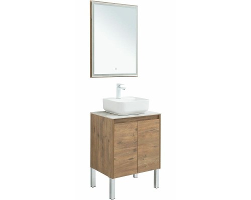 Столешница под раковину Aquanet Nova Lite 60 257607 Белый мрамор