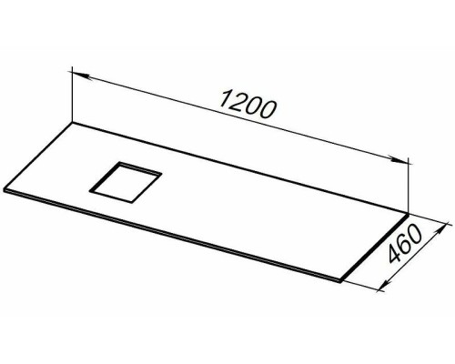 Столешница под раковину Allen Brau Infinity 120 L 1.21015.G Графит