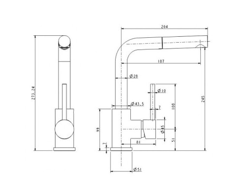Смеситель для кухни Paulmark Kassel Ka214311-401TB Антрацит