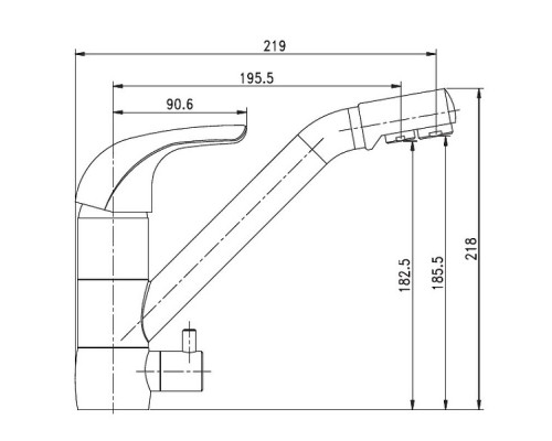Смеситель для кухни Aquanet Kitchen AF777-44С 261840 Хром