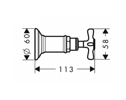 Запорный вентиль Axor Montreux 16871000 Хром