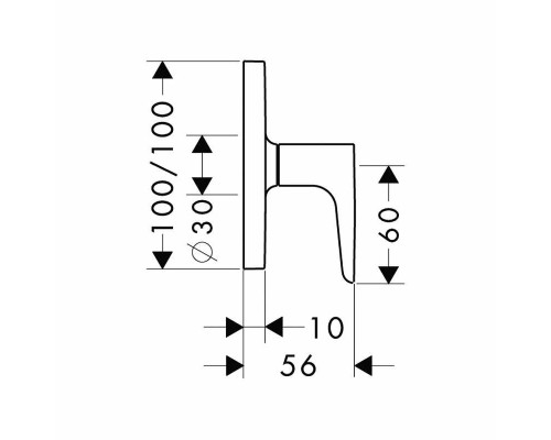 Запорный вентиль Axor Citterio M 34960000 Хром