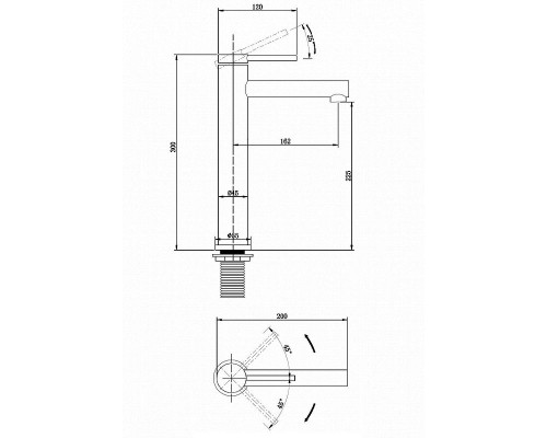 Смеситель для раковины Abber Emotion AF8811G Золото матовое