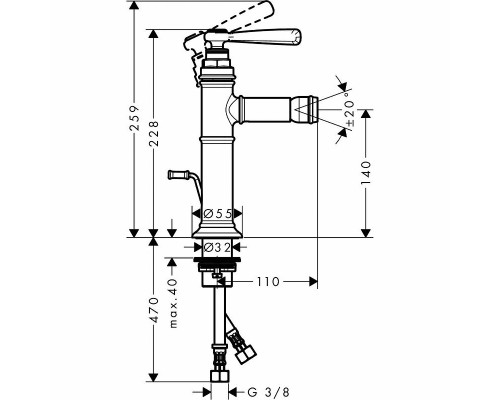 Смеситель для биде Axor Montreux 16526000 Хром