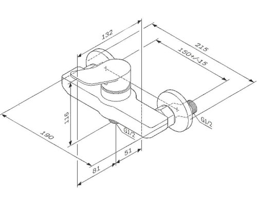 Смеситель для душа AM.PM X-Joy F85A20000 Хром