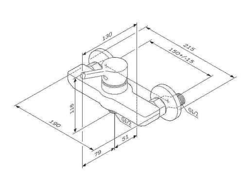Смеситель для душа AM.PM X-Joy S F85B20000 Хром