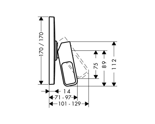 Смеситель для душа Axor Urquiola 11625000 Хром