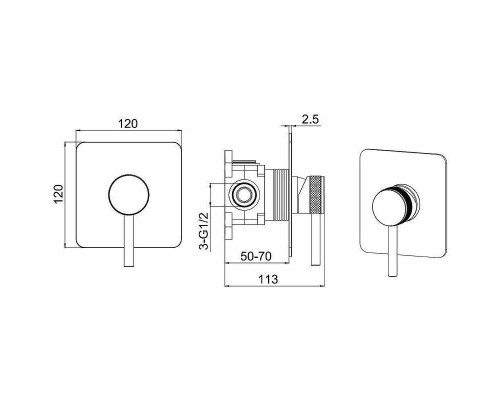 Смеситель для душа Allen Brau Priority 5.31012-31 Черный матовый