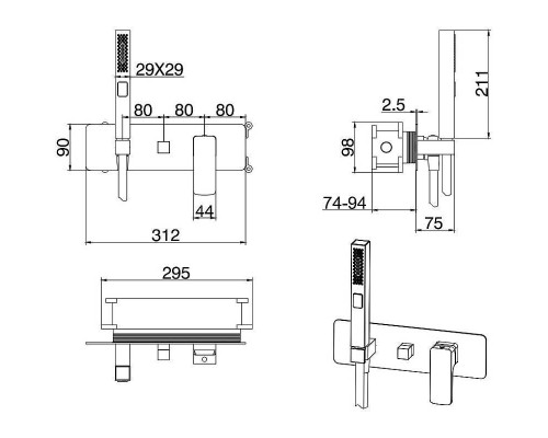 Смеситель для душа Allen Brau Infinity 5.21011-00 Хром