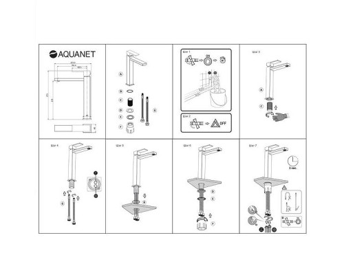 Смеситель для раковины Aquanet Blanco AF420-11W 261817 Белый матовый