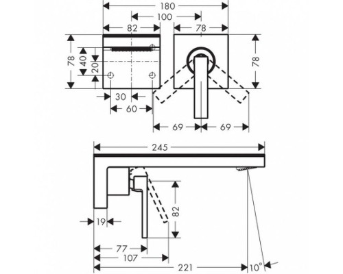 Смеситель для раковины Axor MyEdition 47062000 Хром
