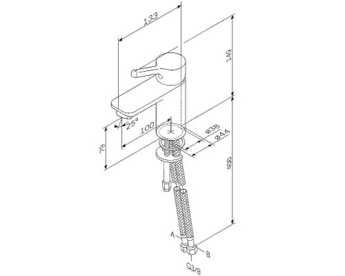 Смеситель для раковины AM.PM X-Joy S F85B02100 Хром